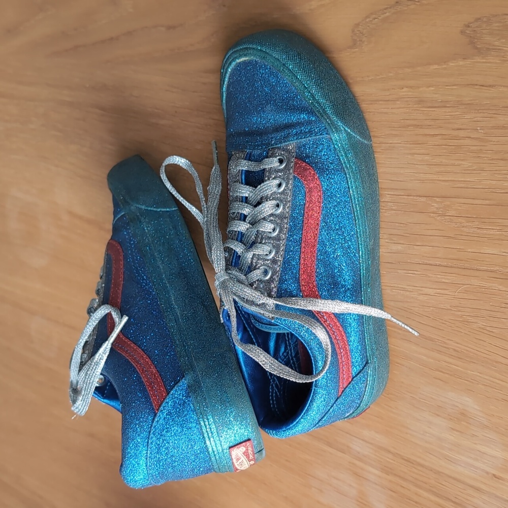 Blue Glitter Vans x Opening Ceremony w8 m6.5